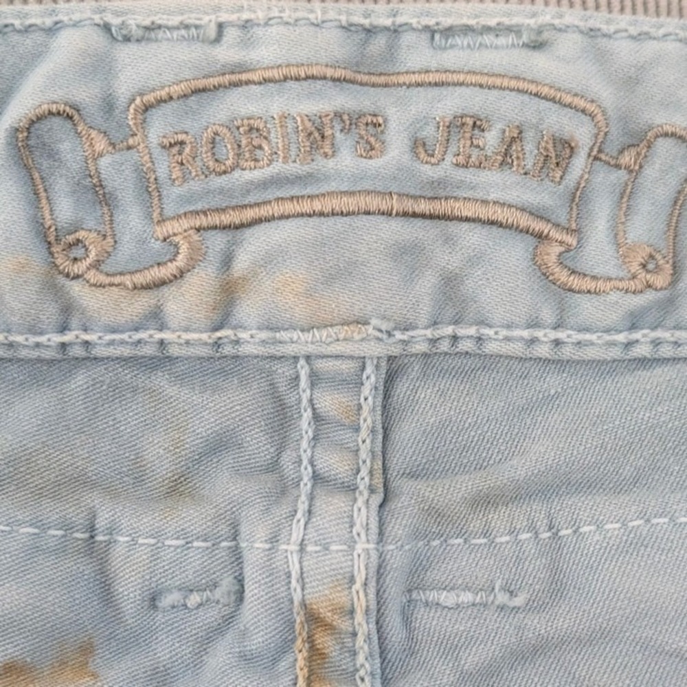 Robin's Jean Motard Moto 36x33 Light Blue Denim #SP5475 Made in U.S.A. EUC - Picture 7 of 10